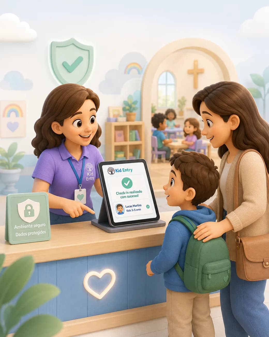 KidEntry: welcoming child management for schools and churches